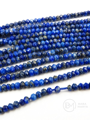 Lapis Lazuli ~3x2mm disc fațetat natural 40cm ~190 bucăți 1 șir 351597