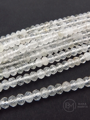 Cristal de munte ~4 discuri fațetate de 3,3 mm ~115 buc 39 cm 1 șir 351599