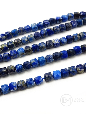 Cub Lapis Lazuli ~4x~4mm fațetat 39cm ~105buc 1 șir 351605