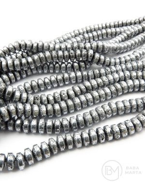 Piatră vulcanică - LAVA 6~6.5x3~3.5mm 40cm ~125 bucăți 1 șir 351609