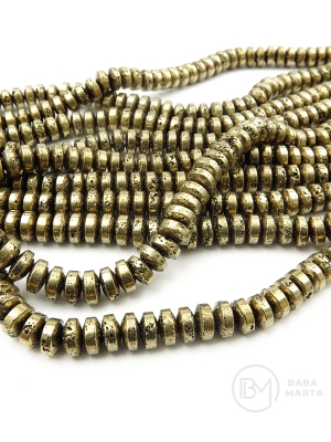 Piatră vulcanică - LAVA 6~6.5x3~3.5mm 40cm ~125 bucăți 1 șir 351610