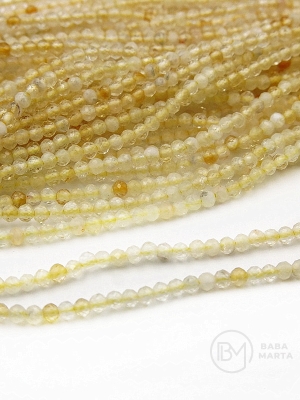 Citrină ~ mărgele fațetate de 2 mm ~ 207 buc ~ 39 cm 1 șir 351946
