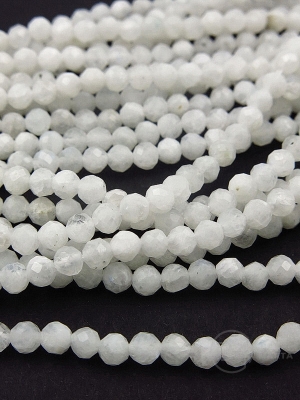 Piatră Lunii ~3mm Bilă fațetă curcubeu 39cm ~124 pieces 1 șir 351958