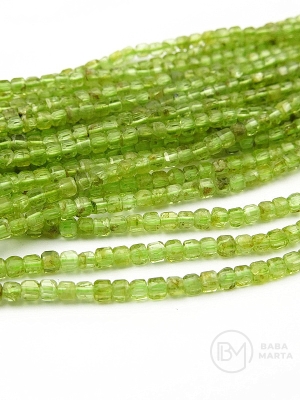 Peridot ~2x~2mm fațetat cub ~39cm ~182 bucăți 1 buc 351959