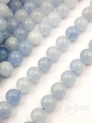 Mărgele luminoase acvamarin 8mm ~48 bucăți 1 buc 352367