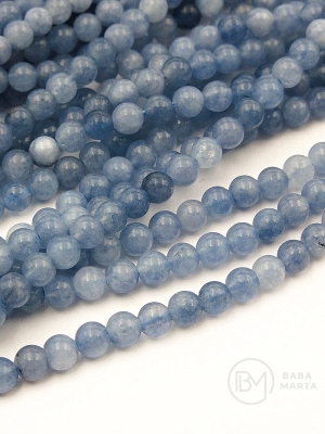 Mărgele acvamarin 4mm gaură 0.8mm 38cm ~90 bucăți 1 șir 352417