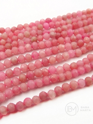 Opal roz ~ bilă fațetată de 3 mm ~ 132 bucăți 38 cm 1 șir 352423