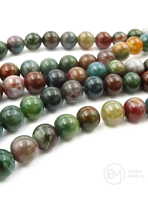 Agat indian, bilă naturală de 8mm ~38cm ~46 bucăți, 1 șir 352446