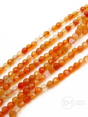 Agat ~ bilă fațetă de 4 mm ~ 95 bucăți 1 buc 352595