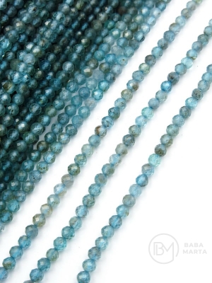 Mărgele de apatită ~3mm gaură fațetată 0.6mm ~125 bucăți 353284