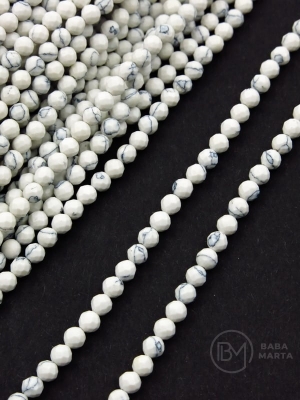 Bilă de howlit ~3mm fațetată ~125 bucăți 353286