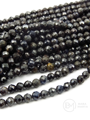Safir ~3mm bilă fațetata 39cm ~116 pieces 1 șir 353353