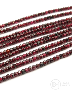 Granat ~2.5x2mm fațetat 39cm ~180 bucăți 1 șir 353358