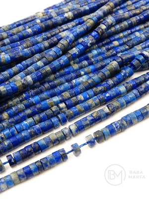 Lapis Lazuli cilindru 4x2.5mm ~160 bucăți 38cm 1 șir 353391