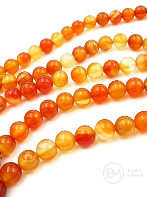 Bilă de carneol 8mm ~48 pieces 38cm 1 şir 353425