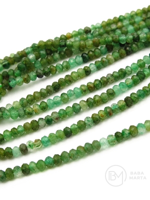 Șaibă fațetată Fuchite 3x2~2.5mm ~185 bucăți 38cm 1 șir 353431
