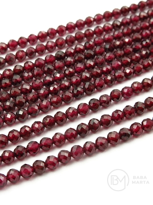 Granat ~ bilă fațetă de 4 mm ~ 102 pieces 39 cm 1 șir 353443