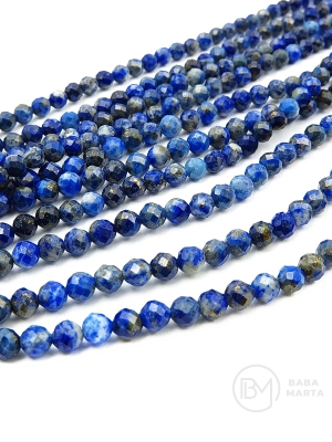 Mărgele fațetate Lapis Lazuli 4mm gaură 0.5mm ~93 bucăți 39cm 1 șir 353457