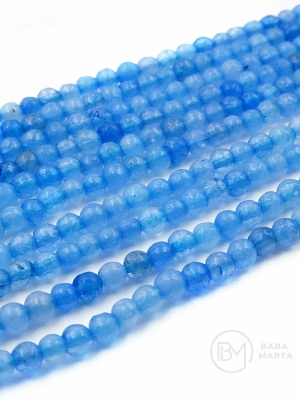 Bilă fațetată de jadeit 4~4.5mm ~87 bucăți 37cm 1 șir 353463
