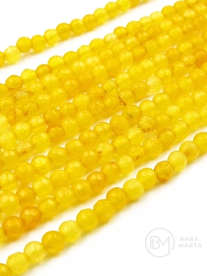 Bilă fațetată de jadeit 4~4.5mm ~87 bucăți 37cm 1 șir 353464
