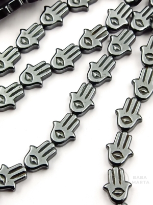 Hematit 8x10x3mm gaură de mâna 1mm 40cm ~48buc 1 brad 353667