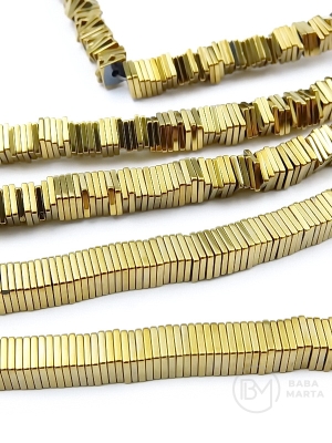 Hematit pătrat 6x6x1mm ~40cm ~370 bucăți 1 fir 353679