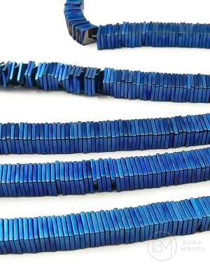 Hematit pătrat 6x6x1mm ~40cm ~370 bucăți 1 fir 353681