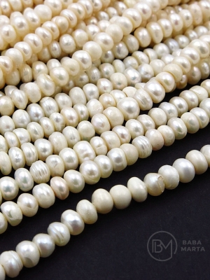 Perlă naturală ~5x~3.2mm ~35cm ~107 buc 1 din 355006