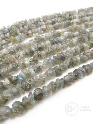 Labradorit natural ~3~4x~5~6mm gaura 0,7mm ~40cm 1 sir 355094