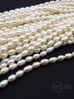 Perlă ~7x~5mm naturală ~36cm ~51 buc 1 șir 355108