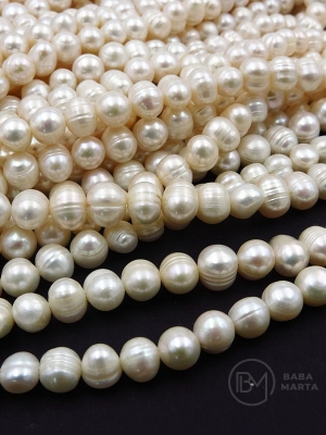 Perlă ~6.6x~7mm naturală ~34cm ~52 buc 1 șir 355112