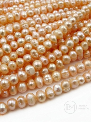 Perlă ~6x~7mm naturală ~35cm ~60buc 1 șir 355116