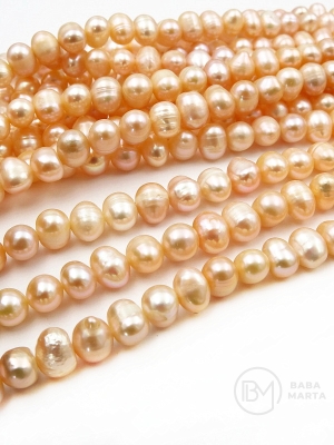 Perlă ~6.5x~8mm naturală ~36cm ~55buc 1 șir 355118