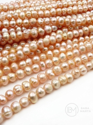 Perlă ~5.8x~6mm naturală ~36cm ~62buc 1 șir 355119