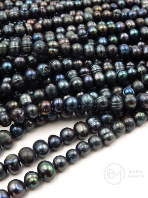 Perlă ~6x~6.5mm naturală ~35cm ~59buc 1 șir 355120