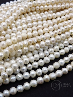 Perlă ~4.5x~4.6mm naturală ~34cm ~76buc 1 șir 355129