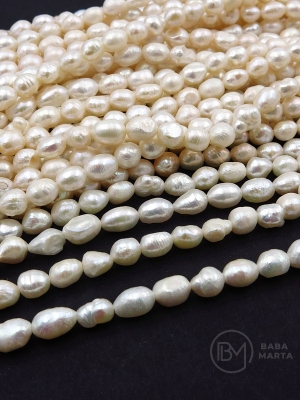 Perlă ~6.7x~5mm naturală ~36cm ~54buc 1 șir 355211