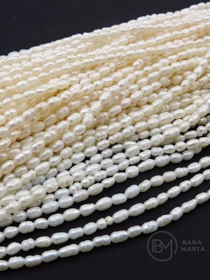 Perlă ~4.3x~3mm gaură naturală 0.4mm ~35cm ~80buc 1 bucată 355213