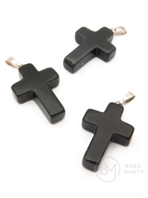 Pandantiv cruce 25x18mm Onyx 355294