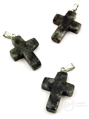 Pandantiv cruce 25x18mm Labradorit 355751