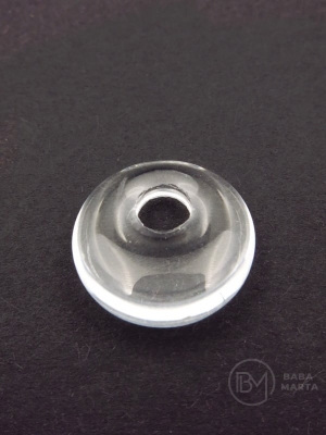 Disc pandantiv 18x6mm cristal de stâncă gaură 5mm 355758