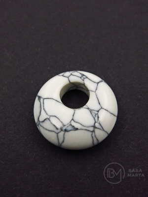 Disc pandantiv 18x6mm Howlit gaură 5mm 355761