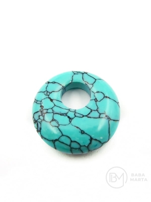 Disc pandantiv 18x6mm turcoaz gaură 5mm 355762