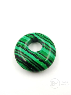 Disc pandantiv 18x6mm malachit gaură 5mm 355768
