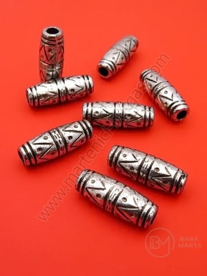 Cilindru metalizat 22x8mm bore 4mm 1 pachet 40g ~50buc 318681