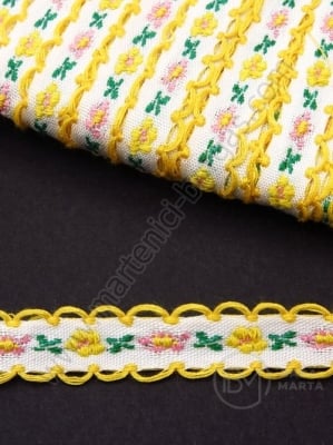 Panglică cu flori 13mm 1 pachet ~20 metri 411203