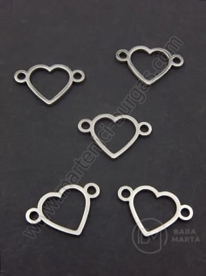 Element de conectare inimă OȚEL 15x10mm hole 2mm 1 pachet 5 buc 305815