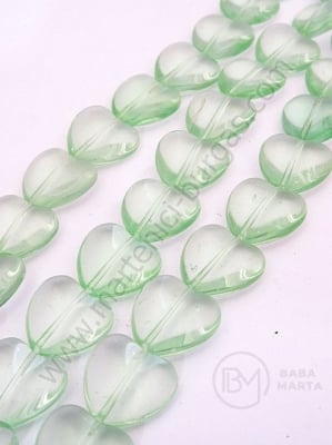 Inimă de sticlă 14mm ~24 bucăți gaură 1.5mm 1 bucată 343623