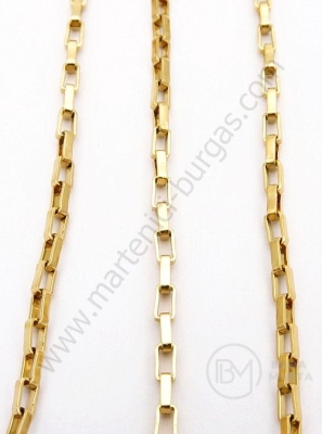 Lanț OȚEL 4x2x1mm culoare aurie 1 metru 302163