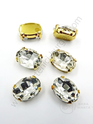 Placă de sticlă (cristal) 14x10x6.5mm transparentă 1 pachet 4 buc 151763